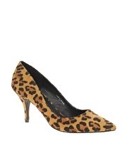 London Rebel Leopard Kitten Heel Shoe