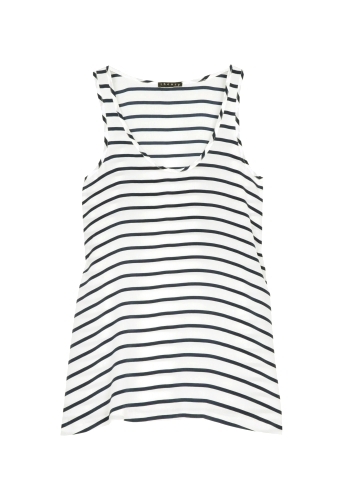 Lorrie Stripe Silk Tank by Theory
