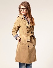 Maison Scotch Belted Military Trench Coat