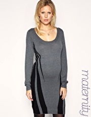 mama·licious Colour Block Knit Dress
