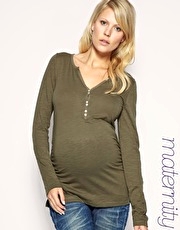 mama·licious Damina Grandad Jersey Top