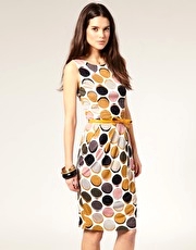 Mango '60s Circle Print Dress