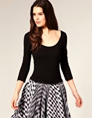 Mango Basic Scoop Neck Top