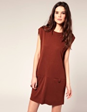 Mango Button Shift Dress