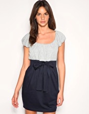 Mango Contrast Tulip Skirt Dress