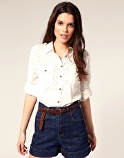 Mango Cut Out Shirt