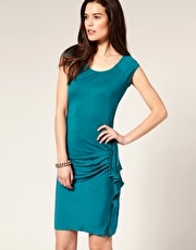 Mango Frill And Zip Dress