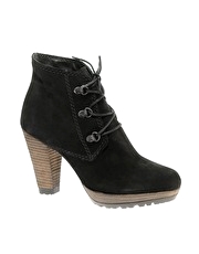 Mango Ines C Suede Ski Heeled Ankle Boots