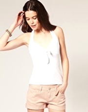 Mango Jersey Halter Top