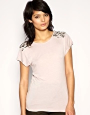 Mango Jewel Shoulder T-Shirt