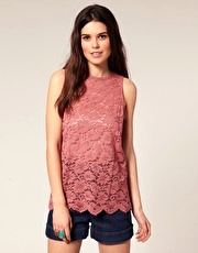 Mango Lace Shell Top