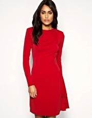 Mango Ruched Detail Dress