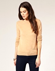 Mango Wool Mix Button Shoulder Jumper