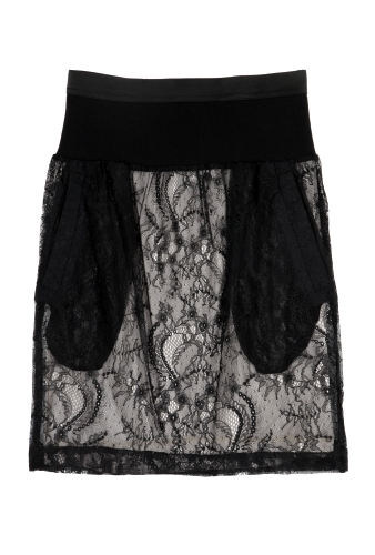 Manoires Nude & Lace Skirt by By Malene Birger
