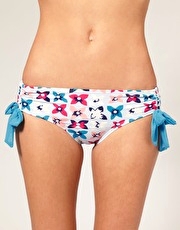 Marc By Marc Jacobs Multi Petal Print Bow Hipster Bikini Briefs