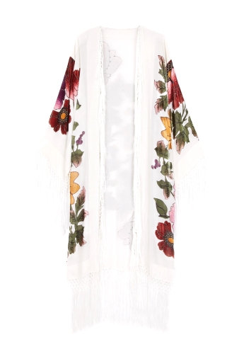 Marianne Fringed Long Jacket by Kite & Butterfly