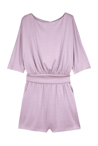 Mauve Boatneck Jumpsuit by Halston Heritage
