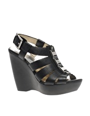 Michael by Michael Kors Greta Strapped Wedge Sandals