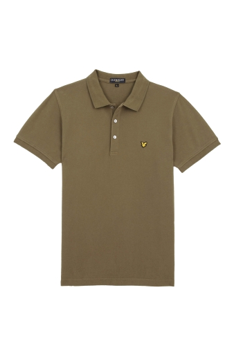 Military Green Mesh Polo by Lyle and Scott