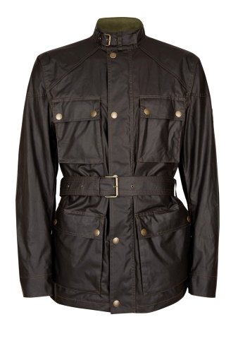 Military Green Waxed Cotton Roadmaster Jacket by Belstaff
