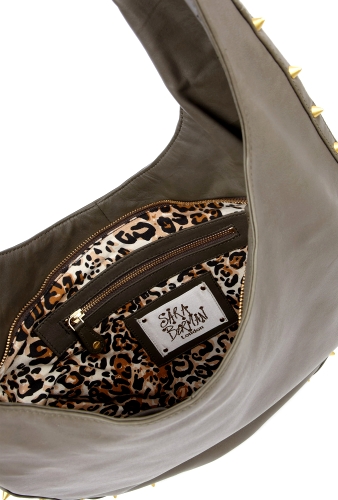 Mille Stud Leather Hobo Bag by Sara Berman