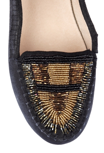 Millie Flat Beaded Moccasin Shoe by House Of Harlow