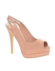 Miss KG Blanche Shoes With Peeptoe And Slingback Detail