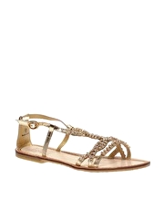Miss KG Kaluha Jewelled Flat Sandal