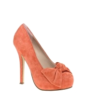 Miss KG Minnie Bow Front Platform Heeled Court Shoe