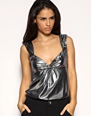 Miss Sixty Metallic Knot Front Top