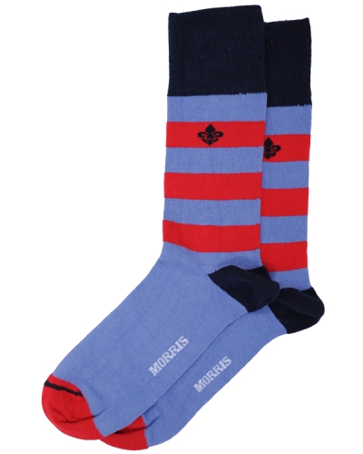 Morris Socks 3 Stripes Denim Blue One Size