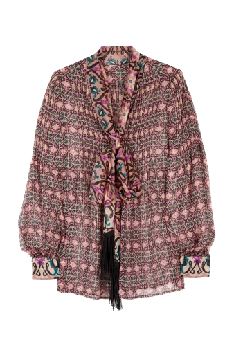 Mosaic Printed Chiffon Blouse by Philosophy di Alberta Ferre