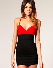 Motel Becky Strappy Cross Back 2-in-1 Dress