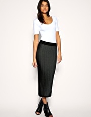 Motel Cornelia Skirt Two Tone Knitted Midi Length