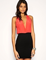 Motel Dalphine Dress Cross Over Front Ladder Back