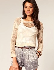 Motel Grungy Crochet Shirt Knit Jumper