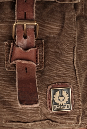 Mountain Brown Heavy Canvas Messenger Bag by Belstaff
