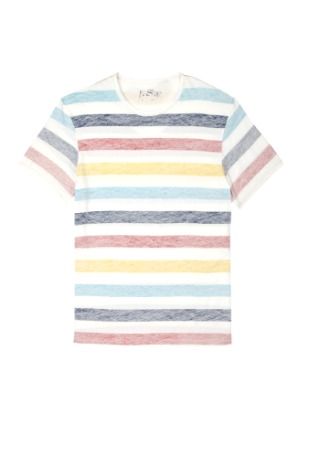 Multi Colour Reverse Print Striped Tee by Levi's