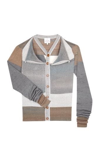 Multi Cut Out Star Drape Cardigan by Vivienne Westwood Gold