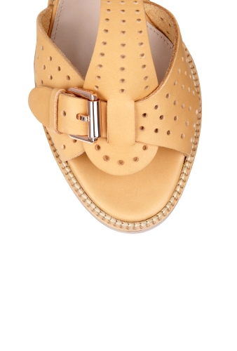 Natural Edie High Heel Sandal by Mulberry