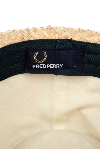 Natural Straw Trilby Hat by Fred Perry