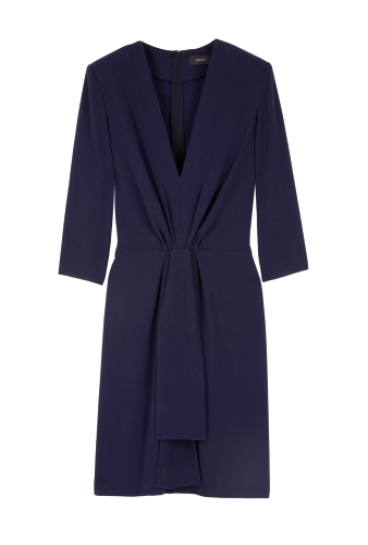 Navy Athena Crepe Dress by Joseph