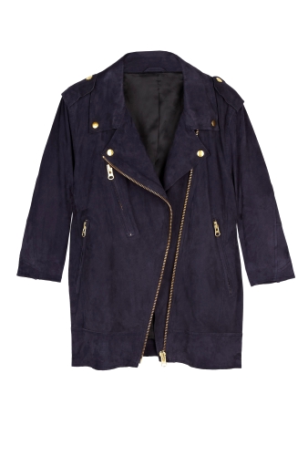 Navy Blue Smith Suede Jacket by Acne