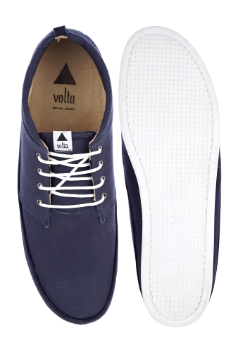 Navy Canvas Mid Top Chukkas by Volta