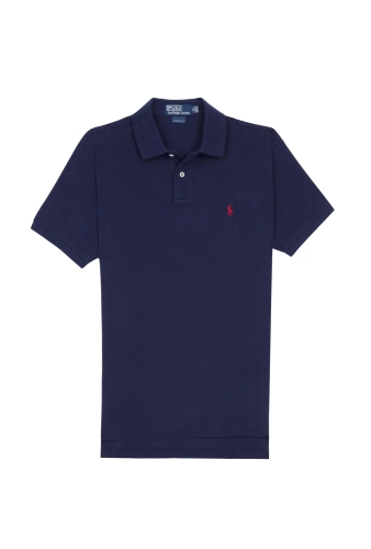 Navy Classic Custom Fit Mesh Polo By Polo Ralph Lauren