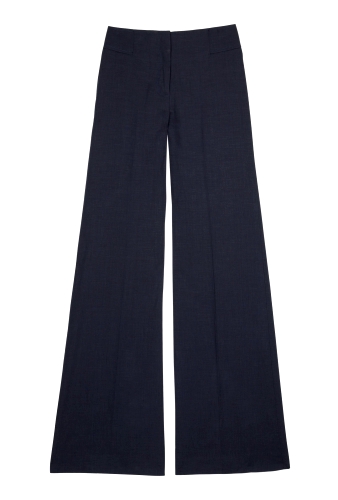 Navy Classic Linen Trousers by Farhi by Nicole Farhi