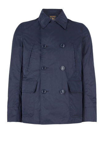 Navy Cropped Pea Coat by Woolrich