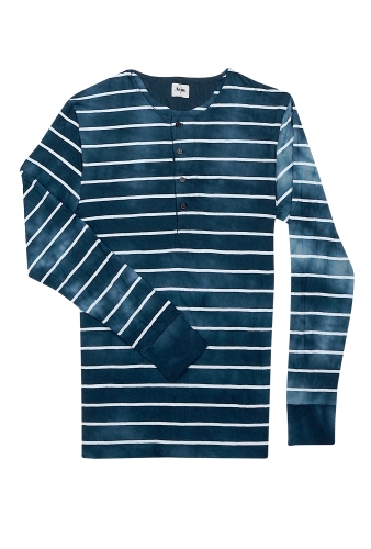 Navy Crushed Humble Stripe Henley by Acne