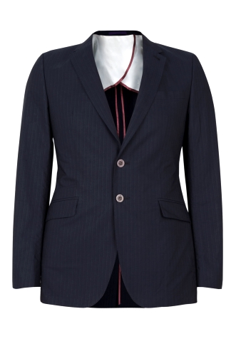 Navy Faint Stripe Washed Cotton Blazer by PS Paul Smith