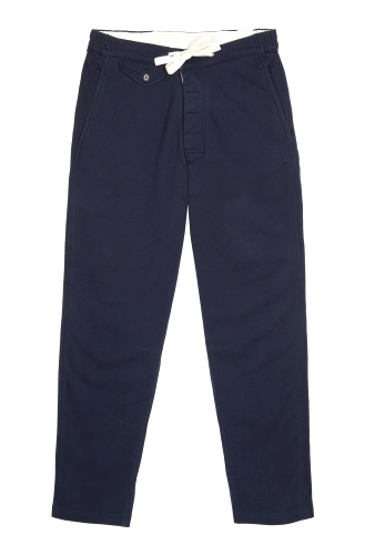 Navy Loopback Sweat Ridge Trousers by Universal Works